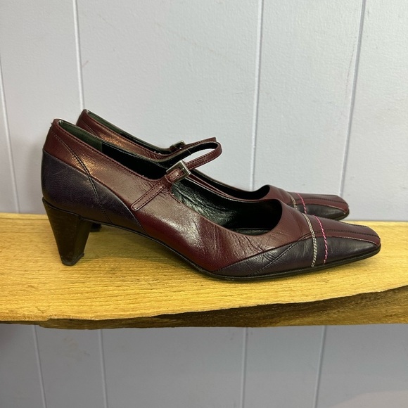 Prada Shoes - Prada Burgundy Mary Jane Heels